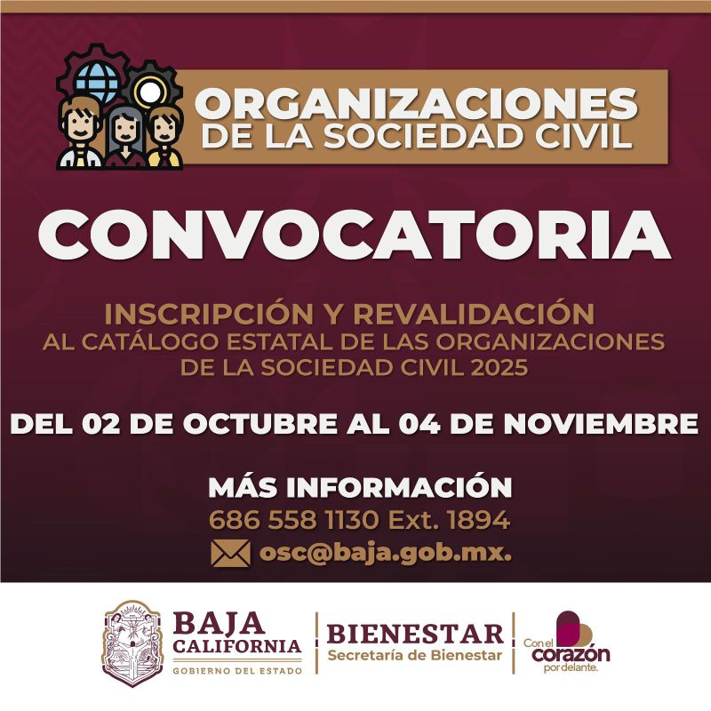 Convocatoria para organizaciones civiles