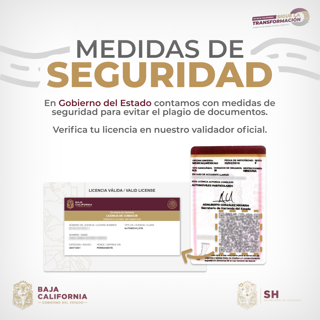 Medidas de seguridad licencias