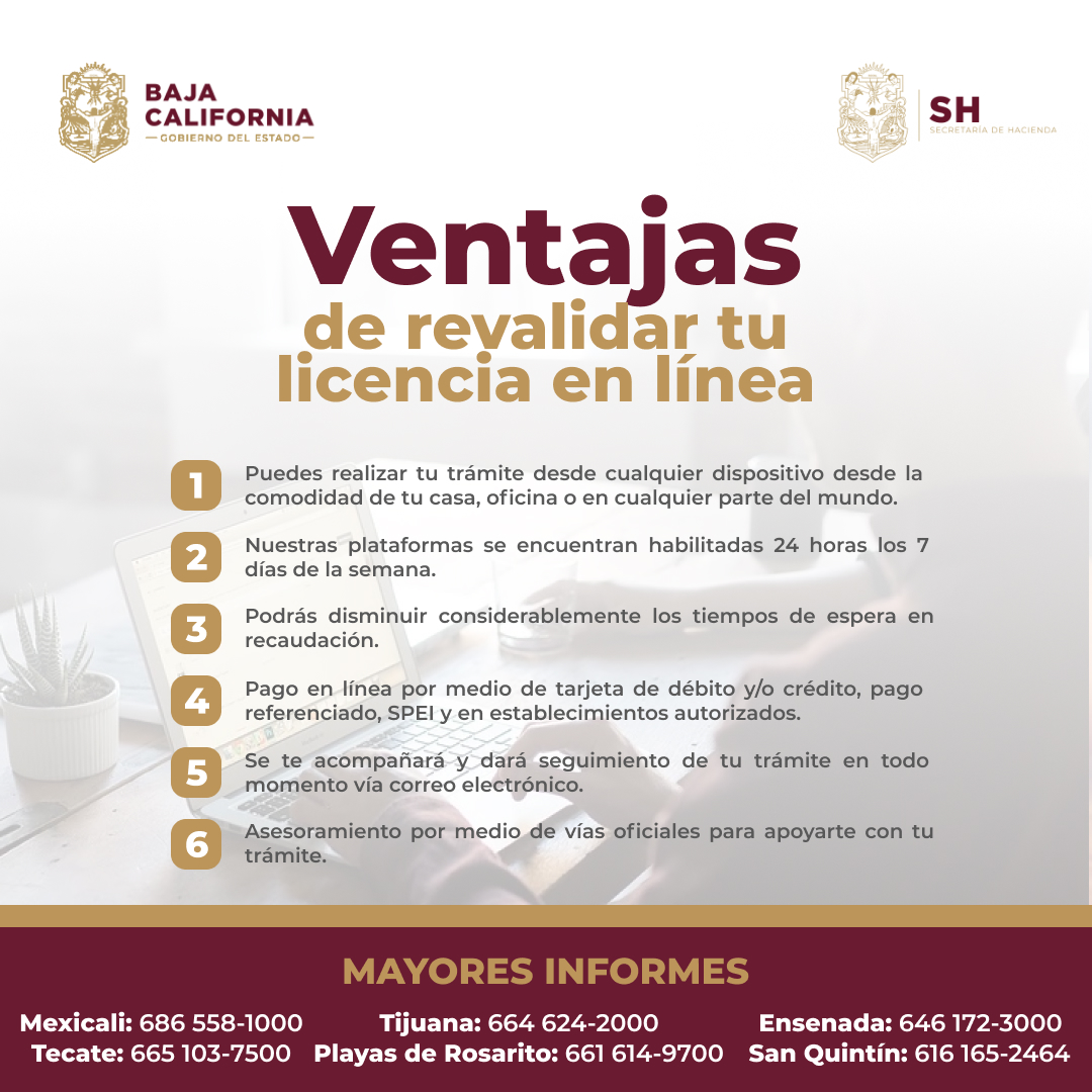 Ventajas de revalidar licencia en linea